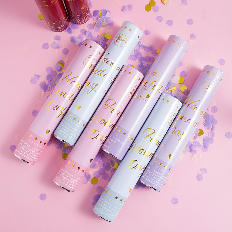 Wedding Supplies Wedding Birthday Party Hand-Held Salute Tube Spraying Decoration Canister Wedding Supplies Complete Collection
