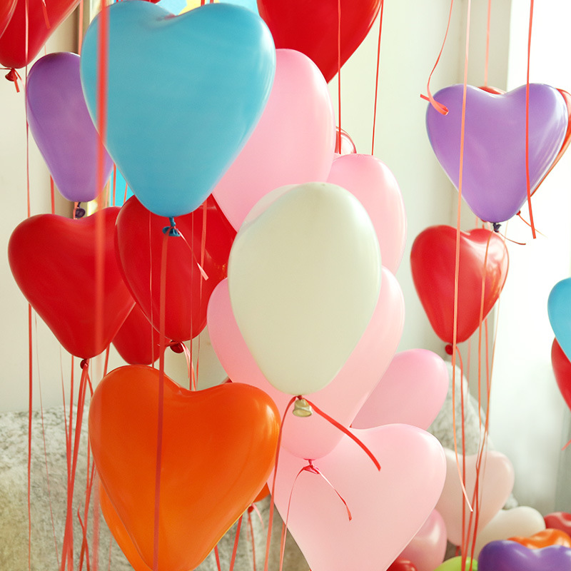 2.2 g thick wedding supplies love balloon wedding room wedding decoration heart-shaped matte ball