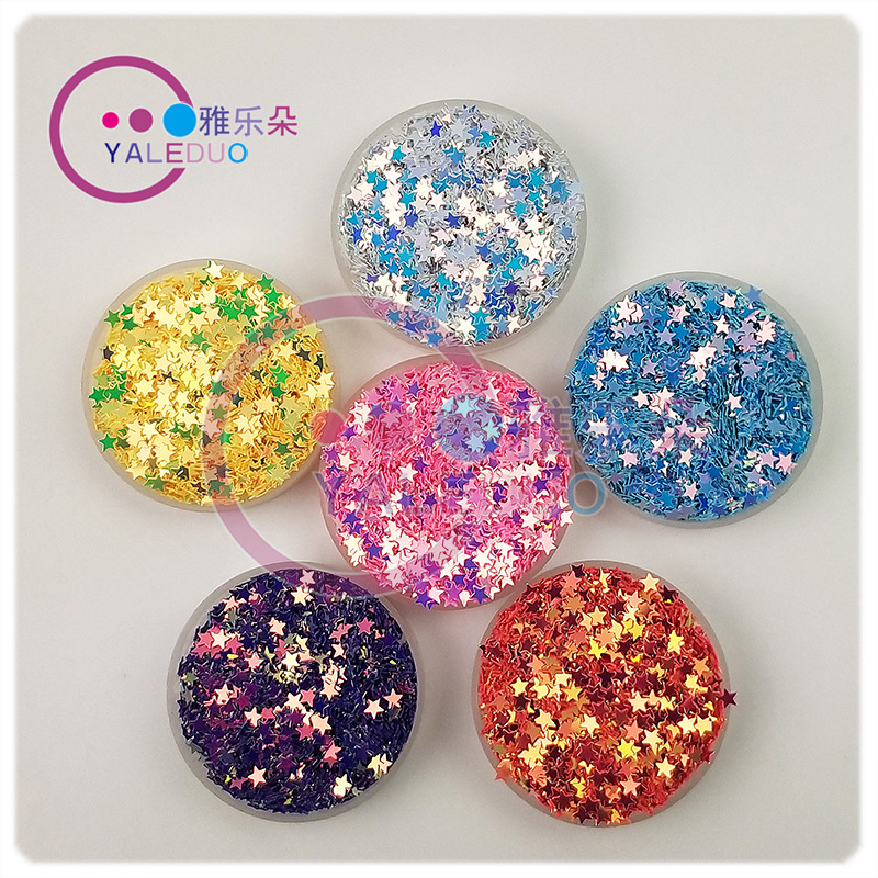 4mm Five-Pointed Star PVC Paillette Nail Art DIY Ornament Material Stage Festival Quicksand Phone Case Slim Accessories