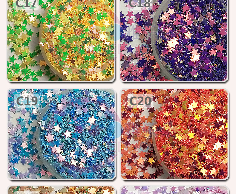 4mm Five-Pointed Star PVC Paillette Nail Art DIY Ornament Material Stage Festival Quicksand Phone Case Slim Accessories 4mm Five-Pointed Star PVC Paillette Nail Art DIY Ornament Material Stage Festival Quicksand Phone Case Slim Accessories