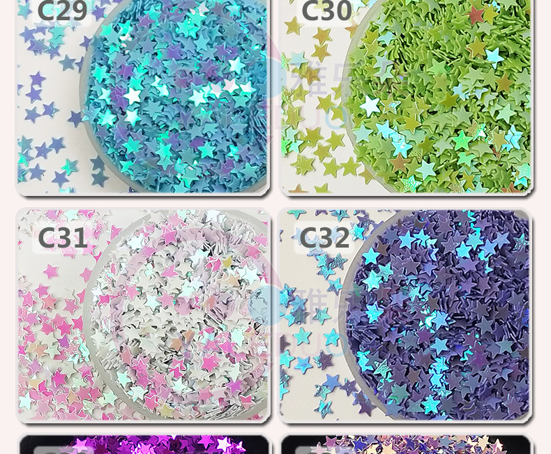 4mm Five-Pointed Star PVC Paillette Nail Art DIY Ornament Material Stage Festival Quicksand Phone Case Slim Accessories 4mm Five-Pointed Star PVC Paillette Nail Art DIY Ornament Material Stage Festival Quicksand Phone Case Slim Accessories