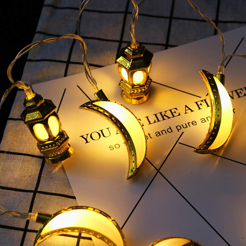 Muslim Eid Festival Decorative String Lights Star Moon Ramadan Magic Light LED String Lights for Ramadan Festival Eid Al-Fitr Muslim Eid Festival Decorative String Lights Star Moon Ramadan Magic Light LED String Lights for Ramadan Festival Eid Al-Fitr