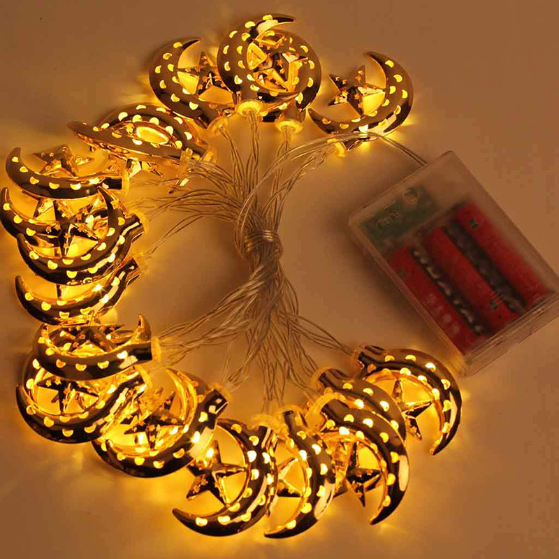 Muslim Eid Festival Decorative String Lights Star Moon Ramadan Magic Light LED String Lights for Ramadan Festival Eid Al-Fitr Muslim Eid Festival Decorative String Lights Star Moon Ramadan Magic Light LED String Lights for Ramadan Festival Eid Al-Fitr