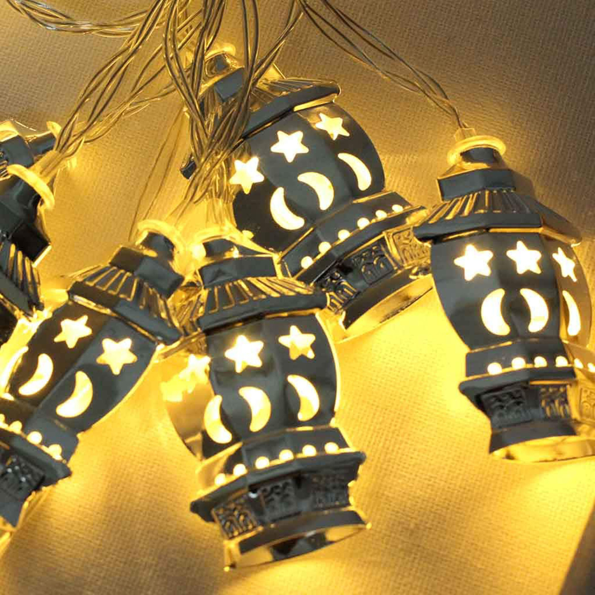 Muslim Eid Festival Decorative String Lights Star Moon Ramadan Magic Light LED String Lights for Ramadan Festival Eid Al-Fitr Muslim Eid Festival Decorative String Lights Star Moon Ramadan Magic Light LED String Lights for Ramadan Festival Eid Al-Fitr