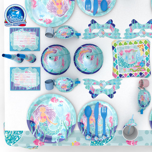 Factory Wholesale Birthday Arrangement Party Supplies Disposable Party Bronzing Tableware Festival Decoration Customization