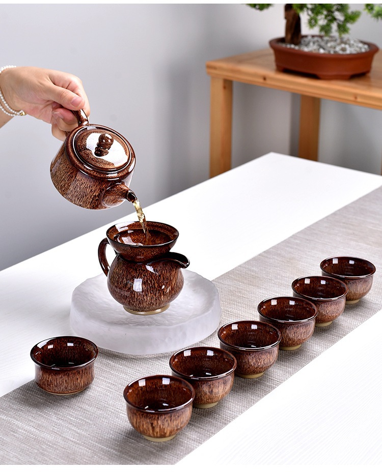 Estate Insurance Business Gift Kiln Baked Jun Porcelain Tea Set Home MidAutumn Festival National Day Gift Printed Logo Estate Insurance Business Gift Kiln Baked Jun Porcelain Tea Set Home MidAutumn Festival National Day Gift Printed Logo