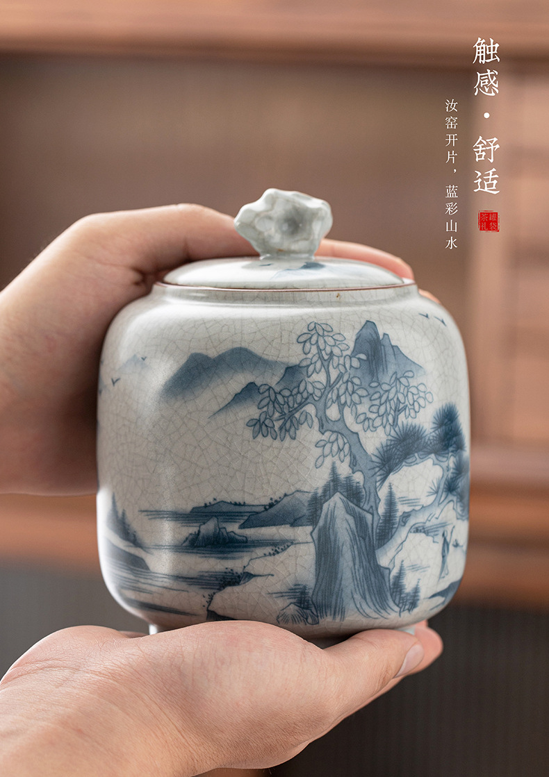Mid-Autumn Festival New Retro Ceramic Tea Pot Gift Box Box High-End Black Tea Green Black Tea Caddy Logo Can Be Added Mid-Autumn Festival New Retro Ceramic Tea Pot Gift Box Box High-End Black Tea Green Black Tea Caddy Logo Can Be Added