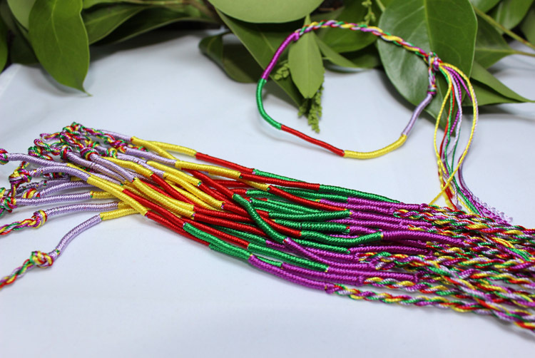 Boat Festival Colorful Rope Bracelet Colorful Ethnic Style Braiding Thread Peace and Lucky Colorful Rope Bracelet Strand