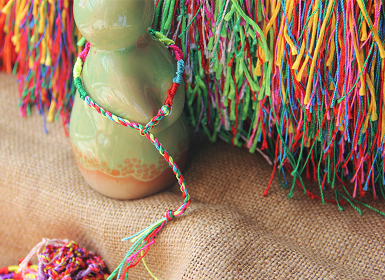 Boat Festival Colorful Rope Bracelet Colorful Ethnic Style Braiding Thread Peace and Lucky Colorful Rope Bracelet Strand Boat Festival Colorful Rope Bracelet Colorful Ethnic Style Braiding Thread Peace and Lucky Colorful Rope Bracelet Strand