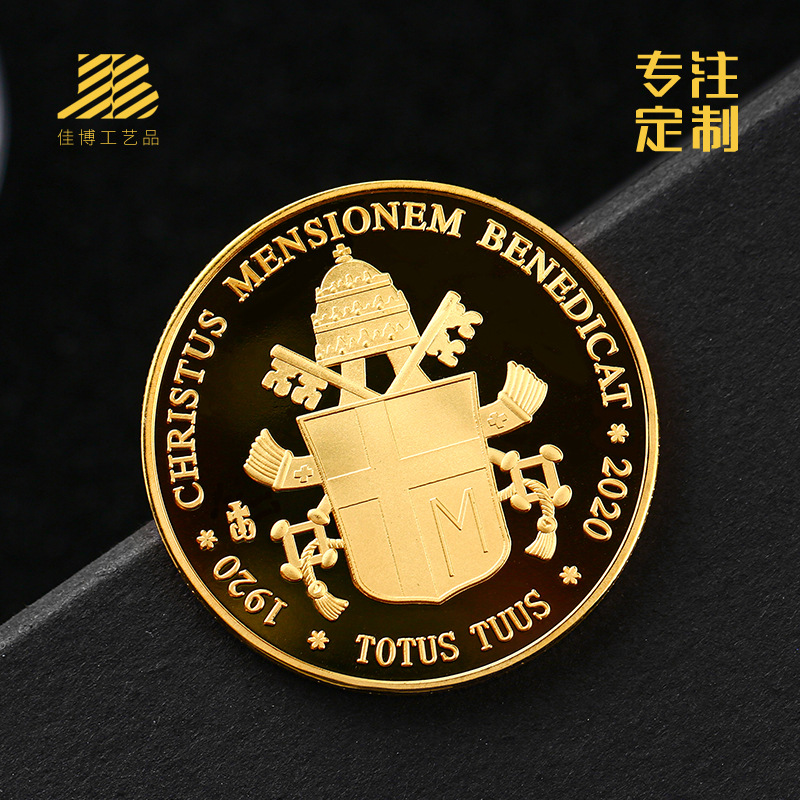 Gold and Silver Coins Commemorative Coin Customized Bottom Matte Bright Gold Plated Commemorative Coin Festival souvenir