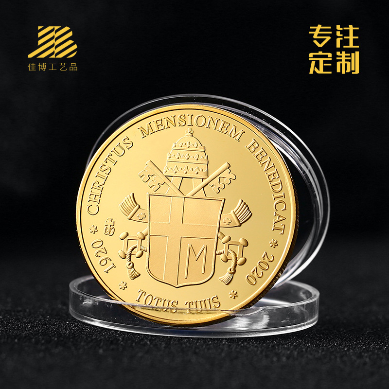 Gold and Silver Coins Commemorative Coin Customized Bottom Matte Bright Gold Plated Commemorative Coin Festival souvenir