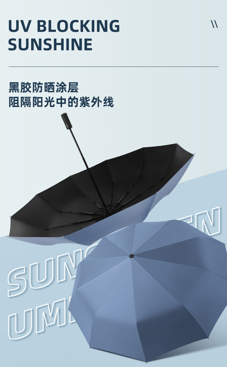 Umbrella Festival Collection Folding Umbrella Automatic Double Sun Protection Umbrella Large Business Men's Umbrella