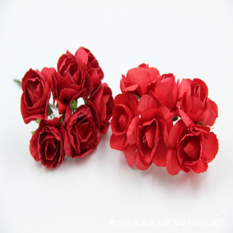 2. 5cm Azalea Peony Rose Handmade Simulation Paper Flower DIY Wedding Candies Box Garland Accessories Paper Flower Bouquet