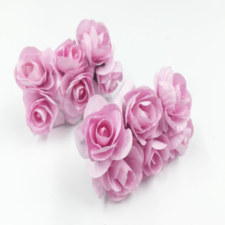 2. 5cm Azalea Peony Rose Handmade Simulation Paper Flower DIY Wedding Candies Box Garland Accessories Paper Flower Bouquet