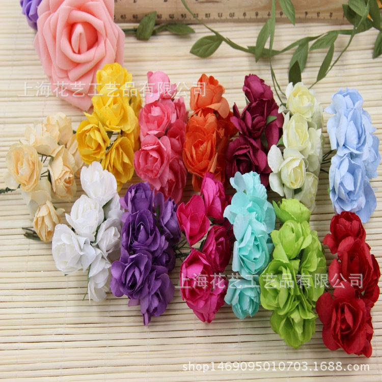 Garland Material Azalea Rose DIY Wedding Wedding Candies Box Embellished Gift Box Packaging Decoration Accessories Paper Flower