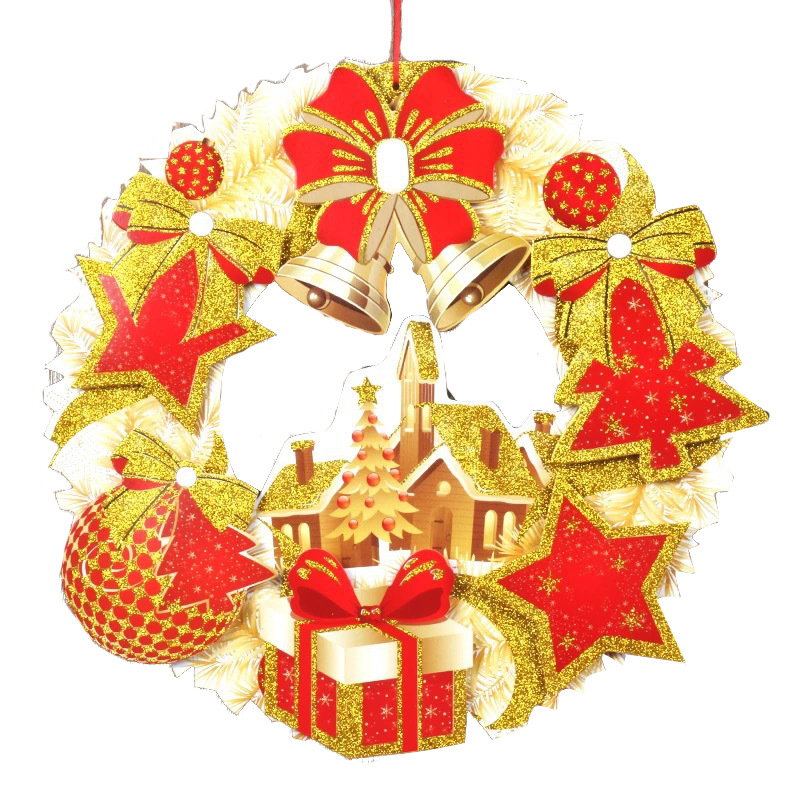 Christmas candy decorations stereo garland 3D paper garland wall decoration shop hotel window decoration stickers