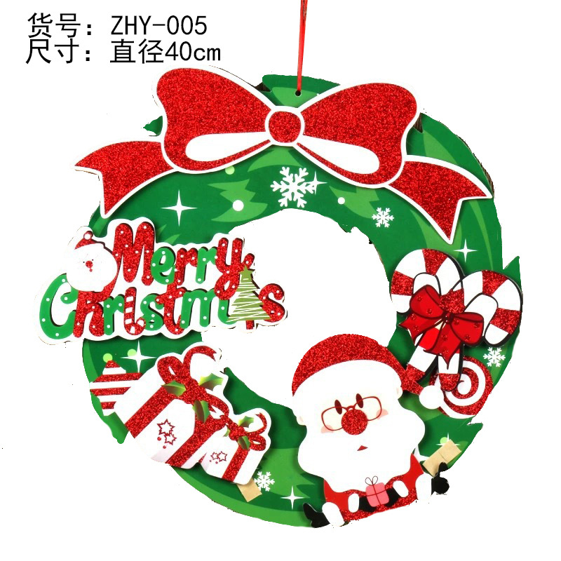 Christmas candy decorations stereo garland 3D paper garland wall decoration shop hotel window decoration stickers