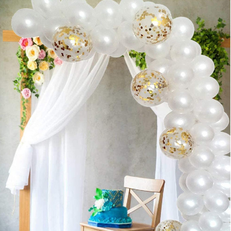 Garland Arch Paper Scrap Balloon Set 10-Inch White Balloon Garland Set Wedding Christmas Party Decoration