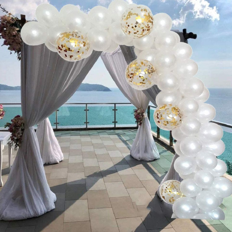 Garland Arch Paper Scrap Balloon Set 10-Inch White Balloon Garland Set Wedding Christmas Party Decoration