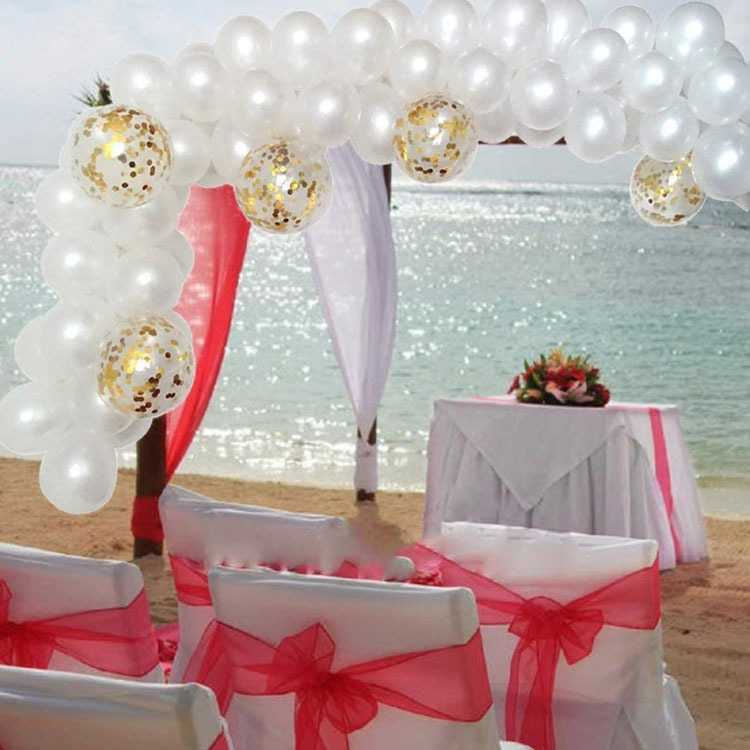 Garland Arch Paper Scrap Balloon Set 10-Inch White Balloon Garland Set Wedding Christmas Party Decoration