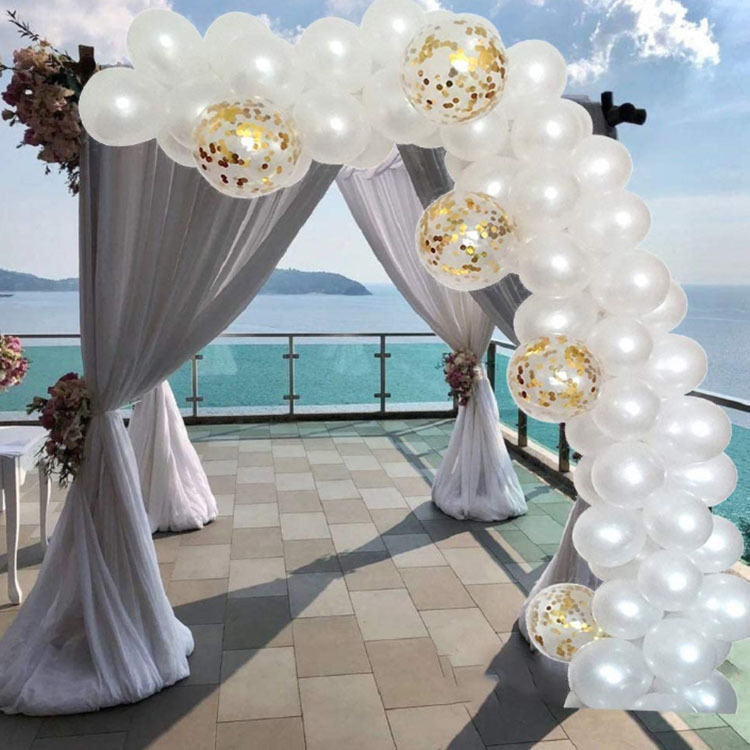 Garland Arch Paper Scrap Balloon Set 10-Inch White Balloon Garland Set Wedding Christmas Party Decoration Garland Arch Paper Scrap Balloon Set 10-Inch White Balloon Garland Set Wedding Christmas Party Decoration