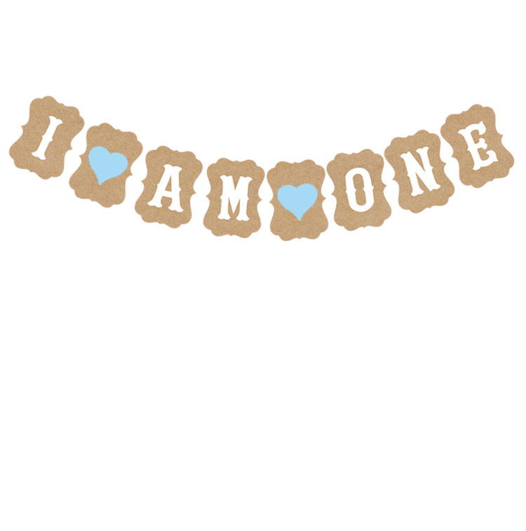 Factory Direct Sales Baby 1 Birthday Party Decoration Garland I Am One Kraft Paper Hanging Flag Shooting Props Factory Direct Sales Baby 1 Birthday Party Decoration Garland I Am One Kraft Paper Hanging Flag Shooting Props