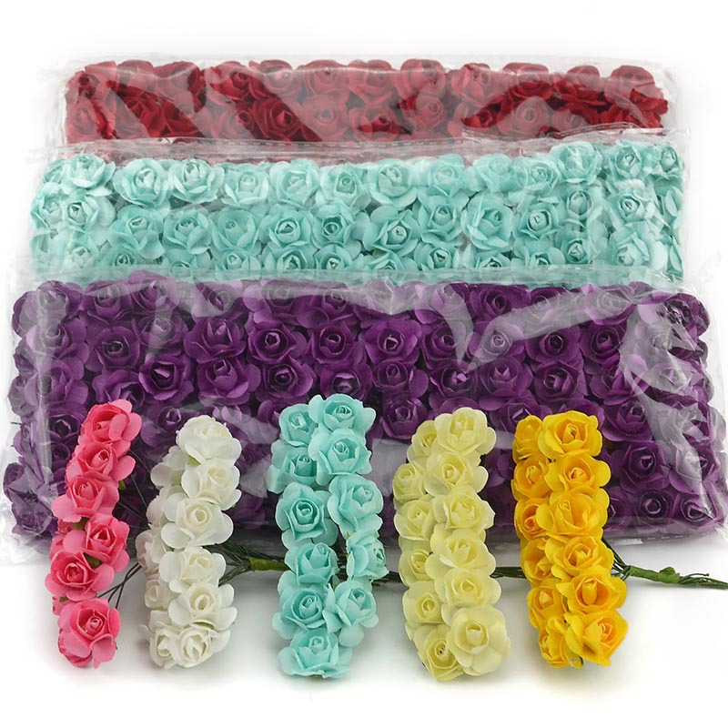 Paper Simulation Small Rose DIY Garland Material Medium Plum Wedding Wedding Candies Box Accessories