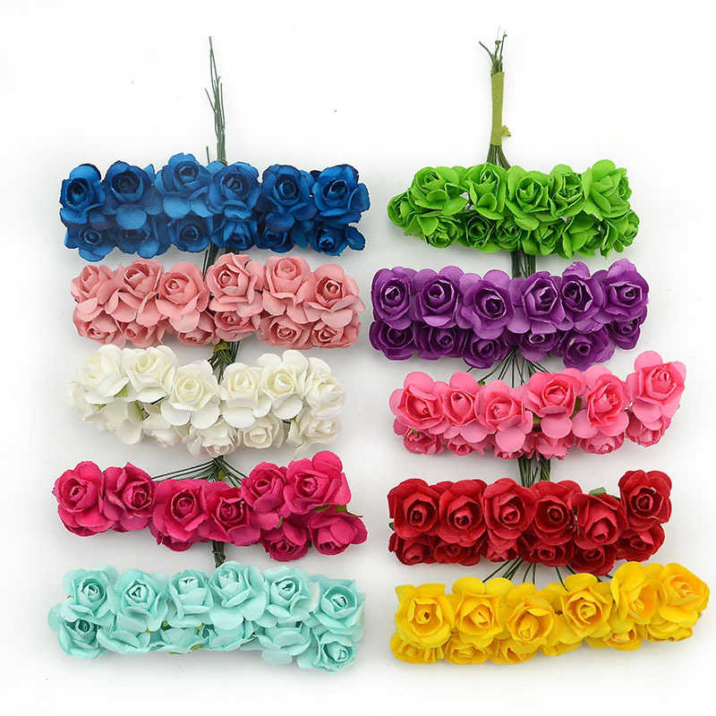 Paper Simulation Small Rose DIY Garland Material Medium Plum Wedding Wedding Candies Box Accessories