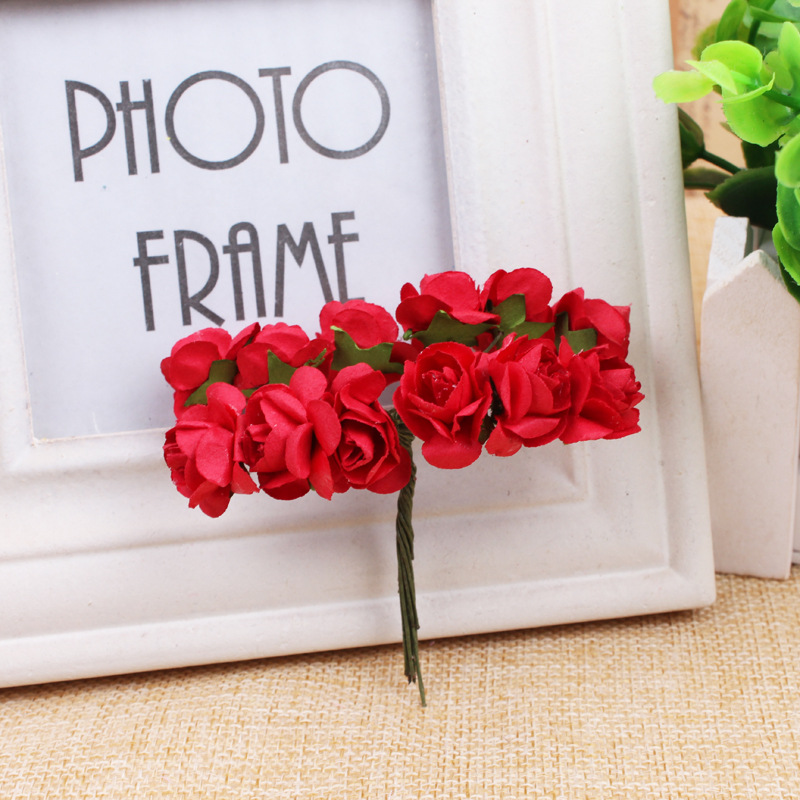 Paper Simulation Small Rose DIY Garland Material Medium Plum Wedding Wedding Candies Box Accessories