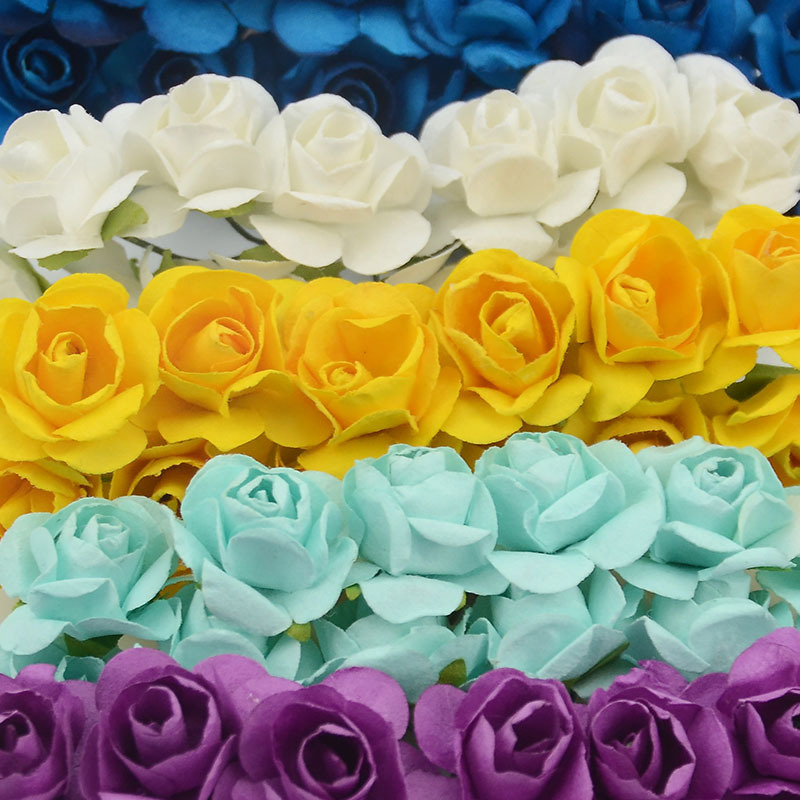 Paper Simulation Small Rose DIY Garland Material Medium Plum Wedding Wedding Candies Box Accessories