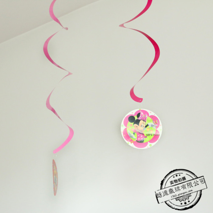 Birthday Party Holiday Decoration Wedding Supplies Creative Garland Colored Ribbon Paper Spiral Hanging Strip