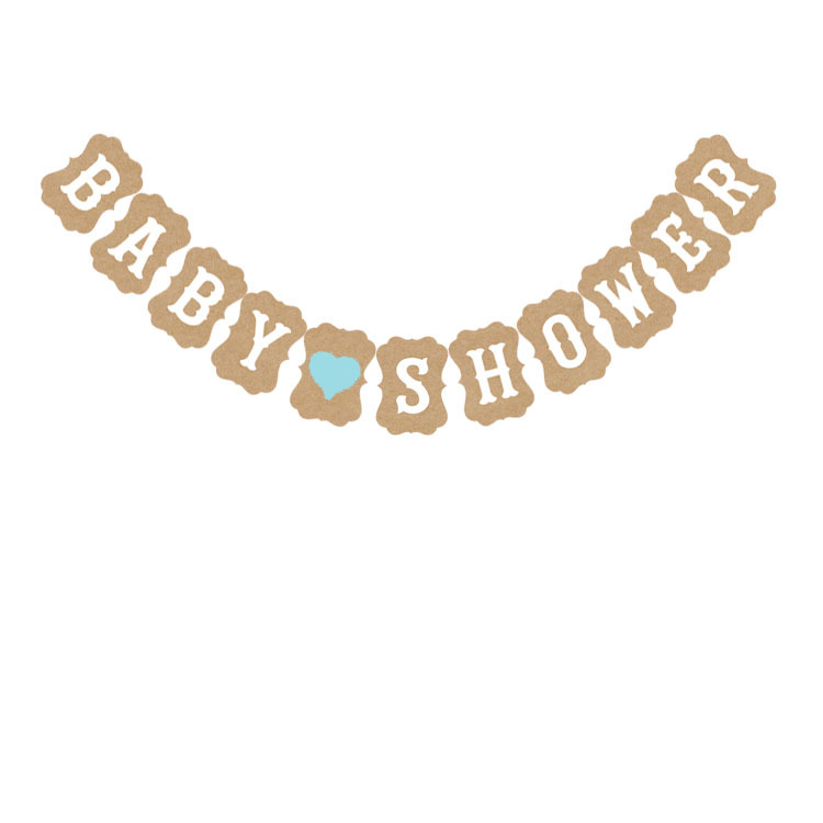 Factory Direct Sales Wedding Birthday Party Garland Color Bar Kraft Paper Card Baby Shower Letter Hanging Flag