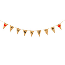 Factory Direct Sales Wedding Birthday Party Garland Color Bar Kraft Paper Card Baby Shower Letter Hanging Flag