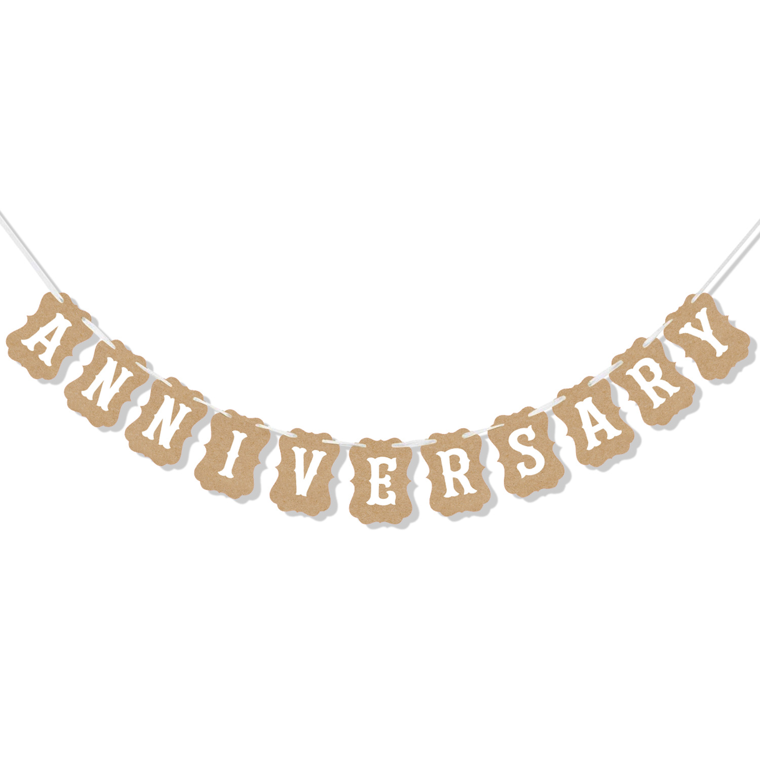 Factory Direct Sales Wedding Anniversary Party Decoration Garland Happy Anniversary Kraft Paper Hanging Flag Factory Direct Sales Wedding Anniversary Party Decoration Garland Happy Anniversary Kraft Paper Hanging Flag
