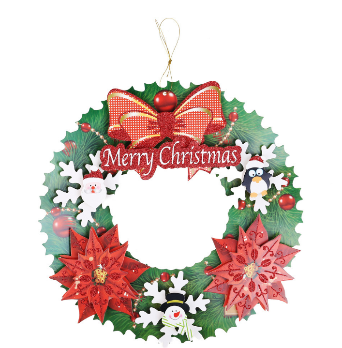 New 2021 Christmas Snowman Flower Elderly Bell Three-Dimensional Sprinkling Powder Paper Garland 3D Garland Pendant