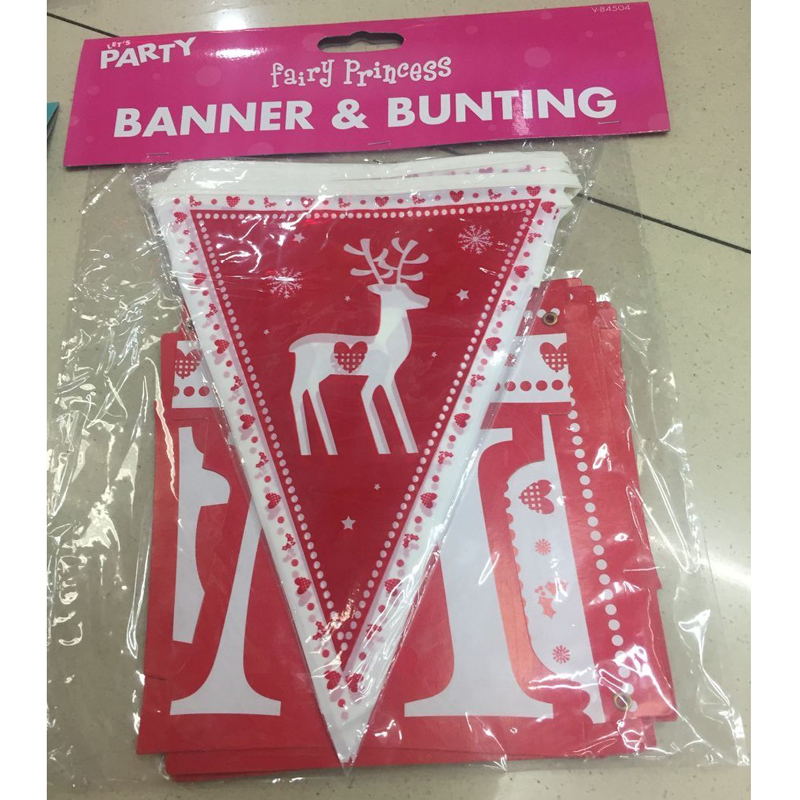 Coloured flags paper card suit children birthday party decorate arrangement garland paper coloured flags