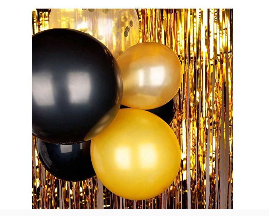 Black Gold Colorful Paper Scrap Balloon Arch Garland Set Party Balloon Birthday Wedding Shower Graduation Decoration