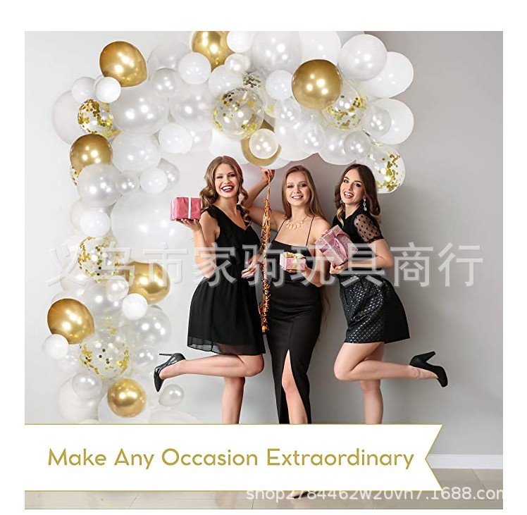 Black Gold Colorful Paper Scrap Balloon Arch Garland Set Party Balloon Birthday Wedding Shower Graduation Decoration