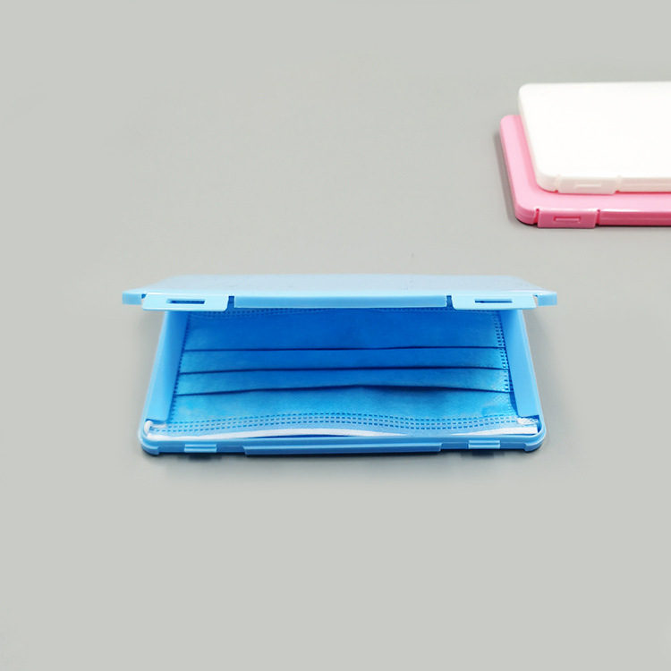 Portable and Dustproof Mask Storage Box Rectangular Folding Temporary Storage Storage Box Disposable Mask Clip Storage Finishing Box