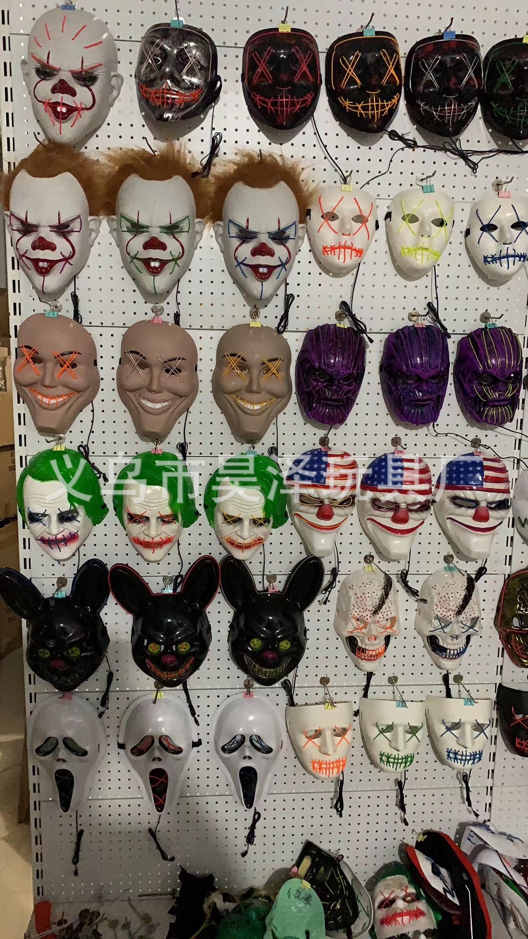 Halloween Luminous Mask Black V-Shaped Bloody Horror Led Cold Light Mask Hip Hop Skull Grimace Fluorescent Clown Halloween Luminous Mask Black V-Shaped Bloody Horror Led Cold Light Mask Hip Hop Skull Grimace Fluorescent Clown