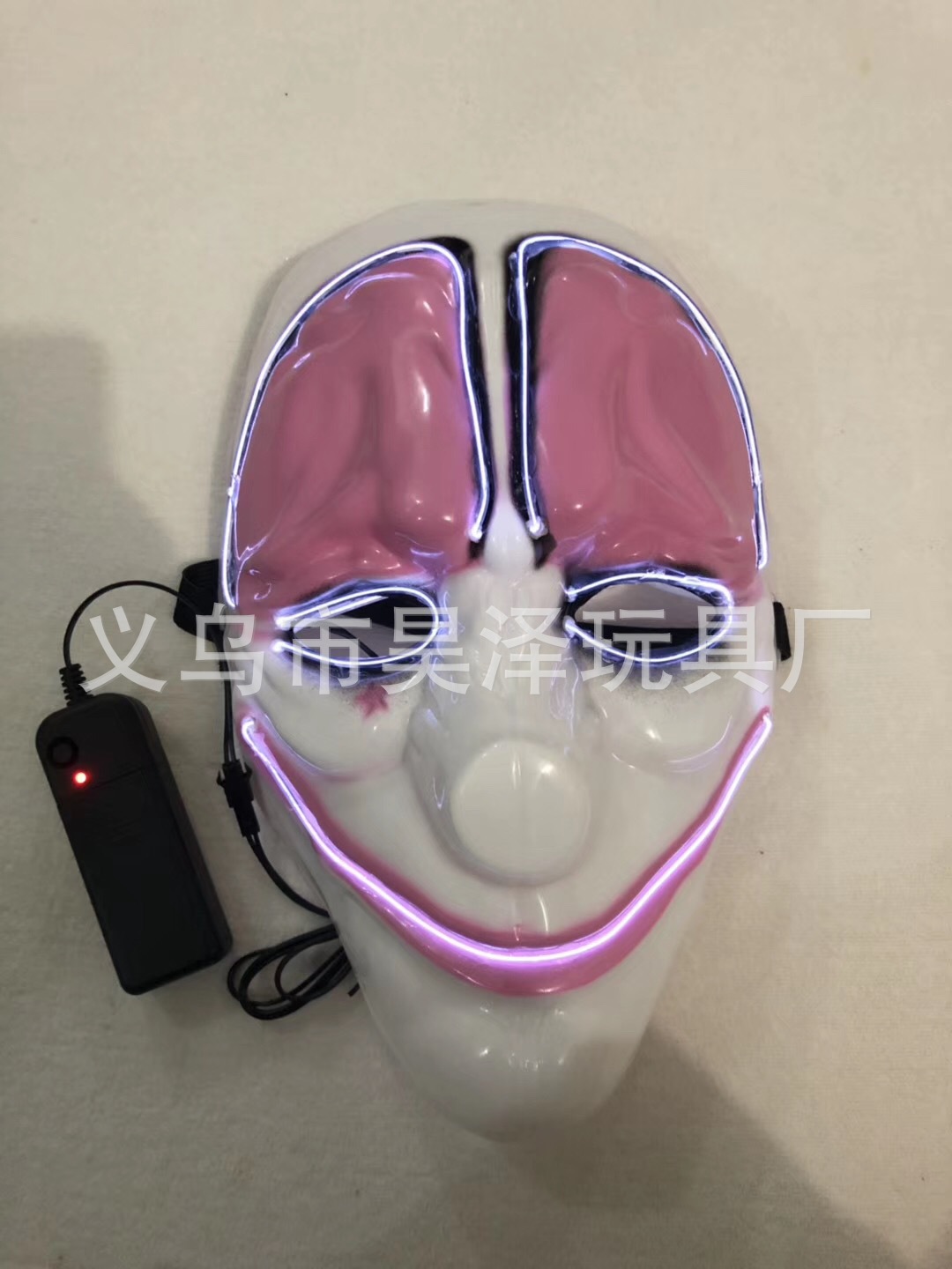 Halloween Luminous Mask Black V-Shaped Bloody Horror Led Cold Light Mask Hip Hop Skull Grimace Fluorescent Clown Halloween Luminous Mask Black V-Shaped Bloody Horror Led Cold Light Mask Hip Hop Skull Grimace Fluorescent Clown