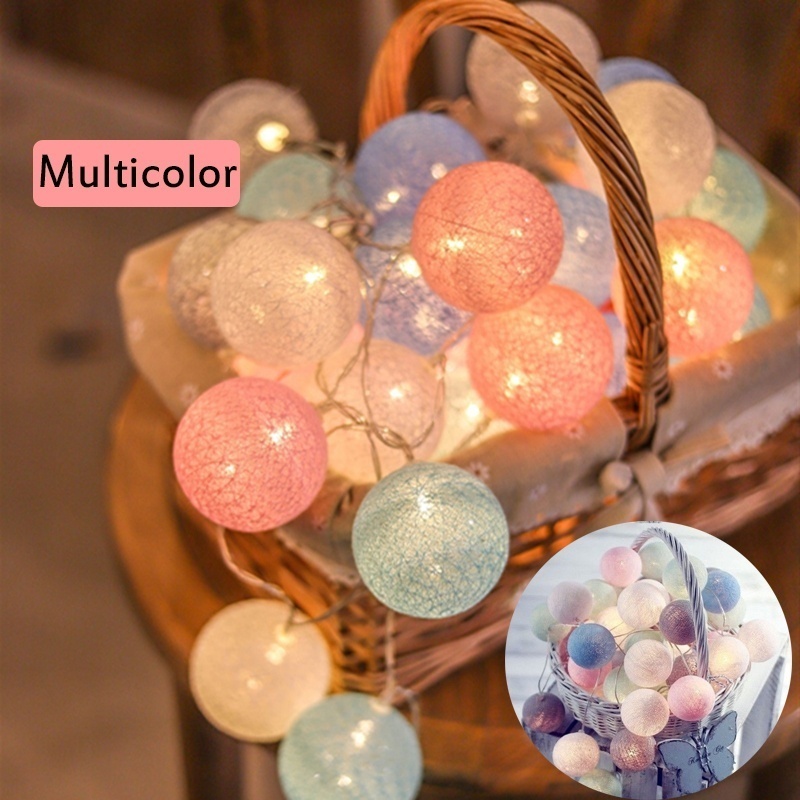 Cotton Ball String Light LED Fairy Lamp Christmas Lights Holiday Lighting Indoor Wedding Decor Cotton Ball String Lights Cotton Ball String Light LED Fairy Lamp Christmas Lights Holiday Lighting Indoor Wedding Decor Cotton Ball String Lights