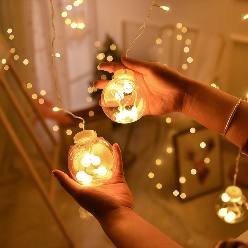 LED Colored Lamp String Wish Orbs Girl Heart Romantic Bedroom Room Layout Decorative Lamp Ball XINGX Christmas Lights
