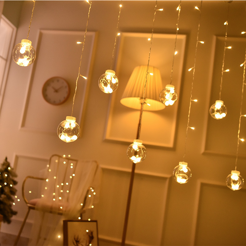 LED Colored Lamp String Wish Orbs Girl Heart Romantic Bedroom Room Layout Decorative Lamp Ball XINGX Christmas Lights