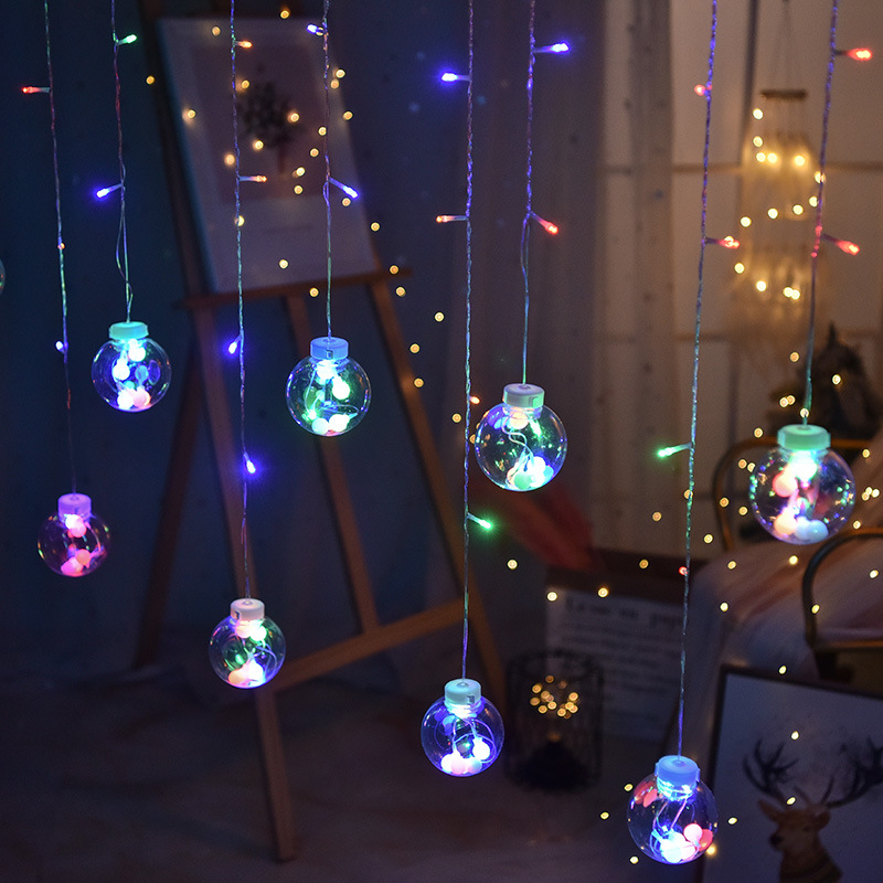LED Colored Lamp String Wish Orbs Girl Heart Romantic Bedroom Room Layout Decorative Lamp Ball XINGX Christmas Lights