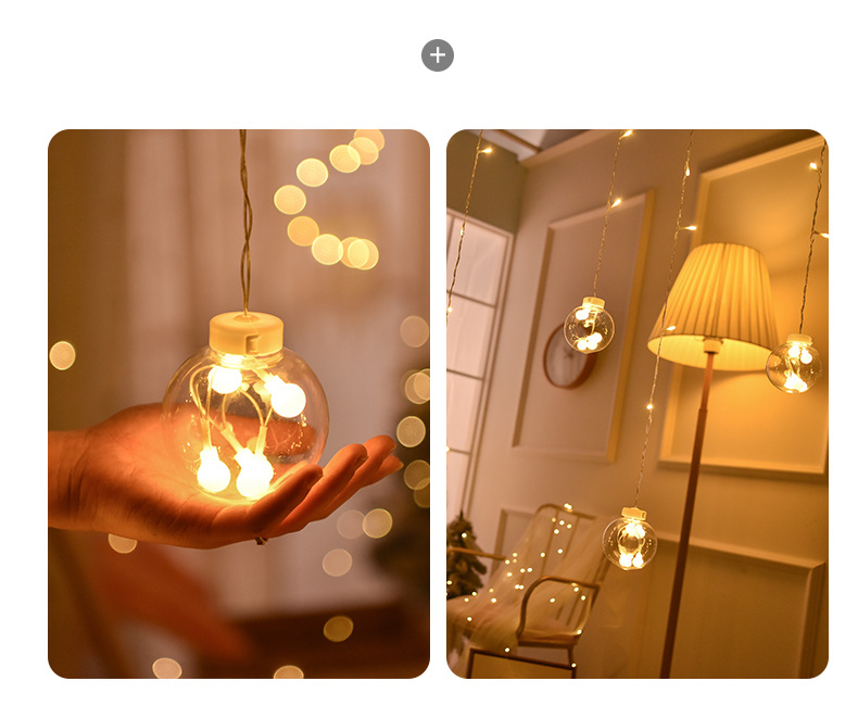 LED Colored Lamp String Wish Orbs Girl Heart Romantic Bedroom Room Layout Decorative Lamp Ball XINGX Christmas Lights