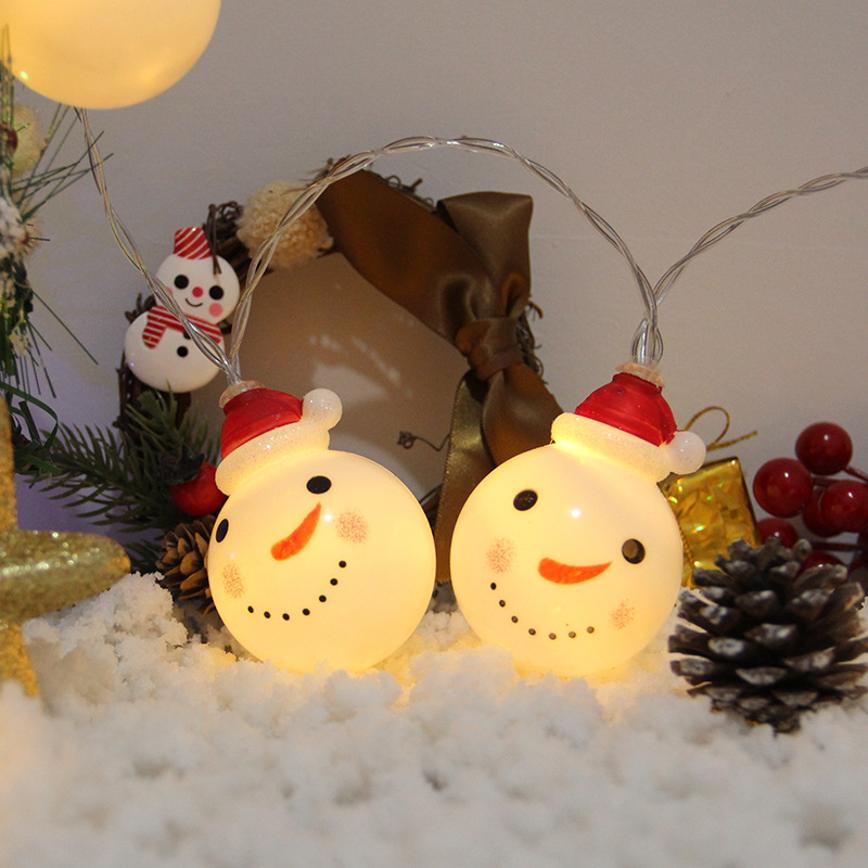 LED Christmas String Light Santa Snowman Light String Battery Box Light Room Decorative Lights Outdoor Christmas Lights