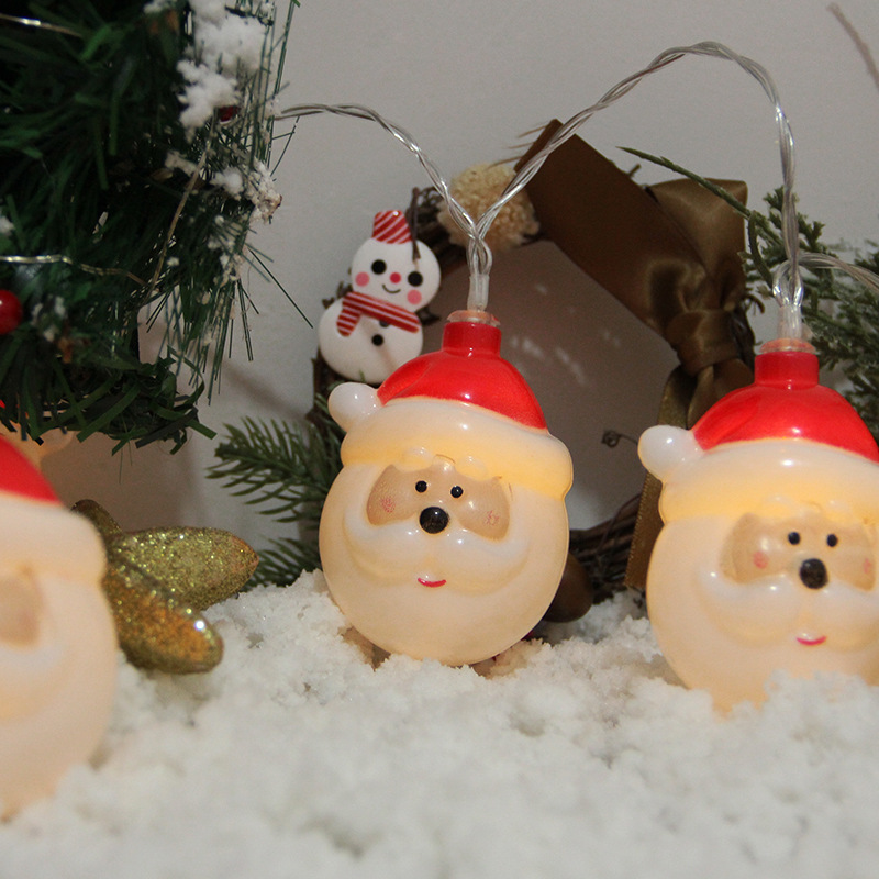 LED Christmas String Light Santa Snowman Light String Battery Box Light Room Decorative Lights Outdoor Christmas Lights