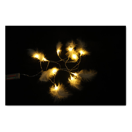 Cross-border hot-selling feather lamp string instagraph wedding decorations small lights led Christmas lights