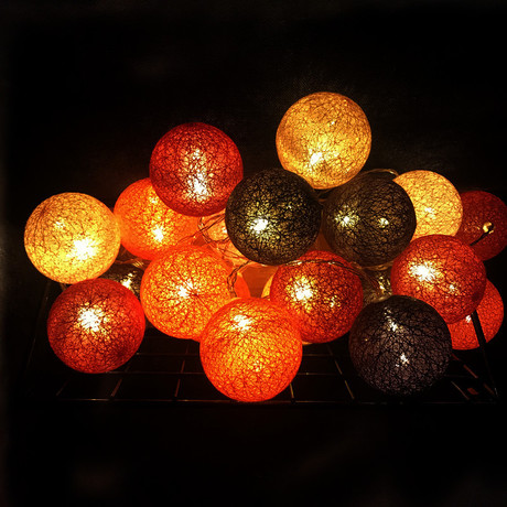 Cross-border hot style LED cotton ball lamp string manufacturers wholesale Christmas lights string hot style ins wind bedroom decoration